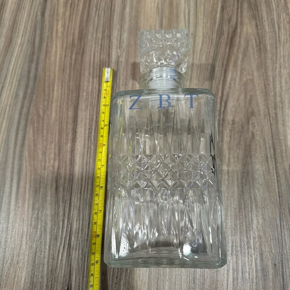 Crystal Decanter - Clear with ZBT Letters